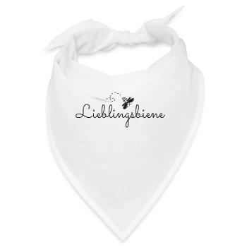 Lieblingsbiene Bienenkönigin Imker Imkerin Spruch - Bandana - Weiß - Vorne