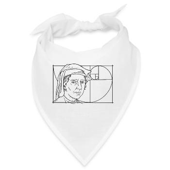 Leonardo Fibonacci Mathematiker Mathe Reihe Folge - Bandana - Weiß - Vorne