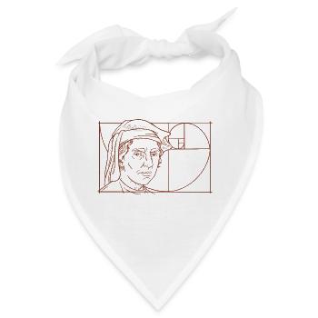 Leonardo Fibonacci Mathematiker Mathe Reihe Folge - Bandana - Weiß - Vorne