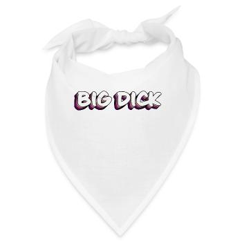 Großer Penis lustiger Text - Bandana - Weiß - Vorne