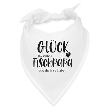 Fische Fischpapa Haustier Aquarium Geschenk - Bandana - Weiß - Vorne