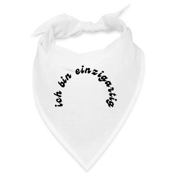 einzigartig - Bandana - Weiß - Vorne
