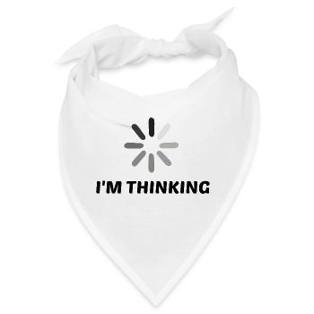 I'm Thinking Coder Software Developer Programmer N - Bandana - Weiß - Vorne