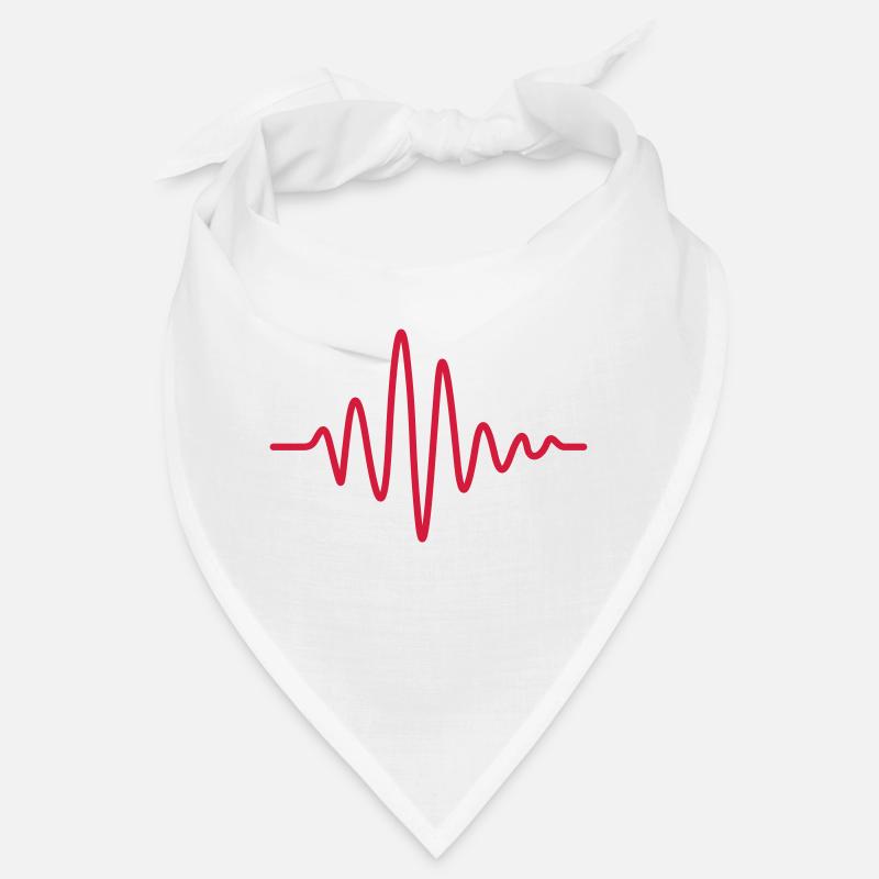 Affichage de la fréquence des pulsations pulsées - Bandana - blanc