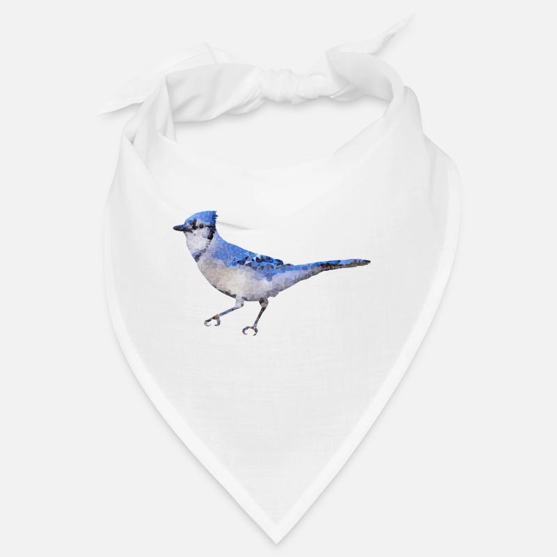 Vogel ~ der blaue Eichelhäher - Bandana - Weiß