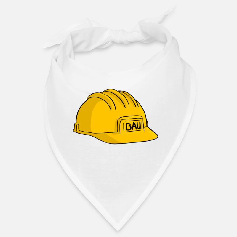 Bauarbeiter Helm Baustelle - Bandana - Weiß