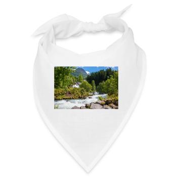 Geiranger panorama Storseterfossen Norwegen - Bandana - Weiß - Vorne