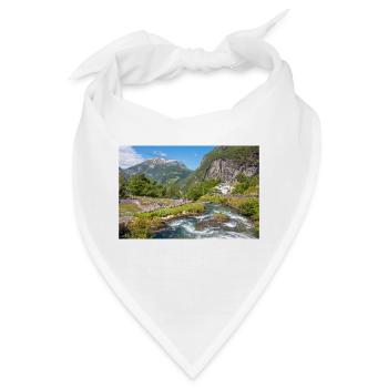 Geiranger panorama view from Storseterfossen - Bandana - Weiß - Vorne