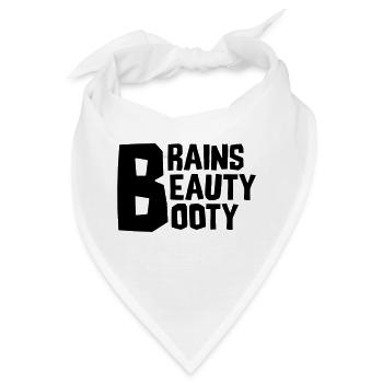 BRAINS BEAUTY BOOTY - Bandana - Weiß - Vorne