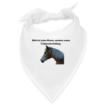 Haflinger Lebenseinstellung - Bandana - Weiß - Vorne