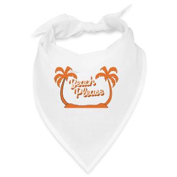 Beach Please - Bandana - Weiß - Vorne