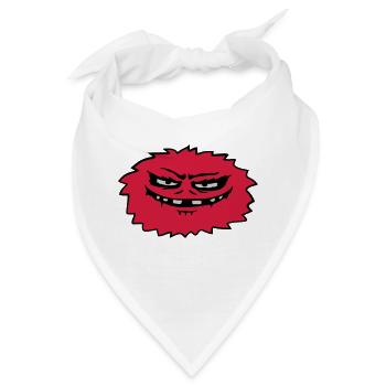 Haariges böses Monster Comic - Bandana - Weiß - Vorne