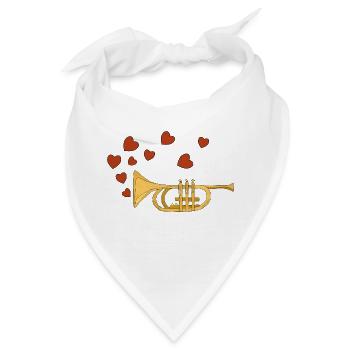 Musikinstrument - Bandana - Weiß - Vorne
