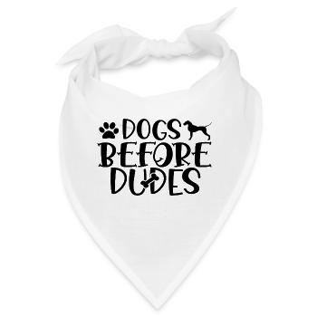 Dogs Before Dudes - Bandana - Weiß - Vorne