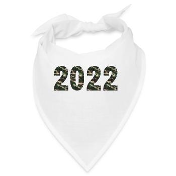 Jahr 2022 Camouflage Army War - Bandana - Weiß - Vorne