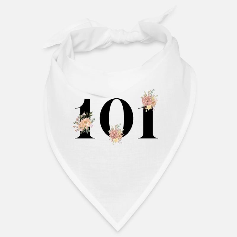 101e anniversaire fleuris (Cadeau de 101 ans) Bandana