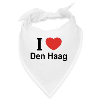 Ich liebe Den Haag - Bandana - Weiß - Vorne