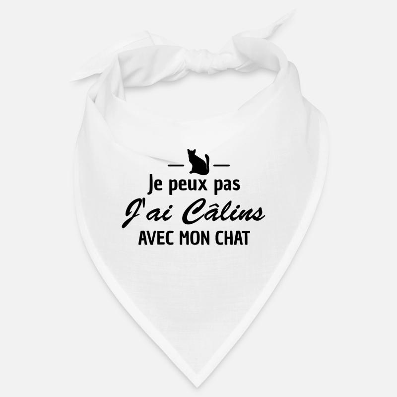 je peux pas j ai câlins avec mon chat Bandana