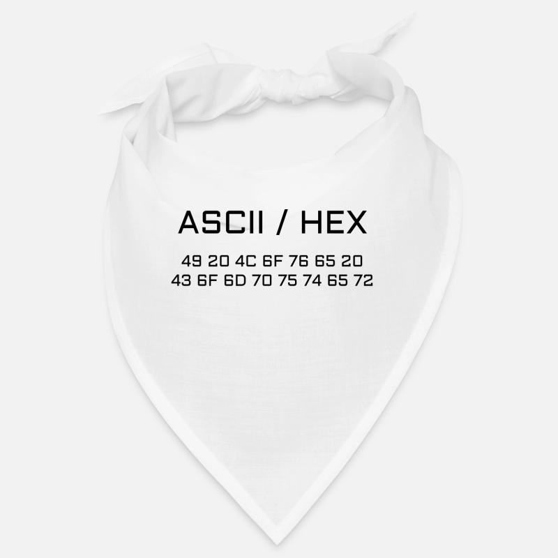 ASCII-HEX J’aime l’ordinateur Bandana