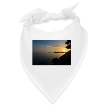 Sonnenuntergang - Bandana - Weiß - Vorne