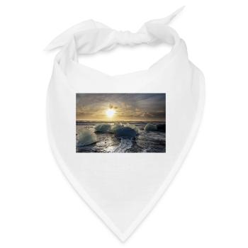 Isländischer Strand - Bandana - Weiß - Vorne