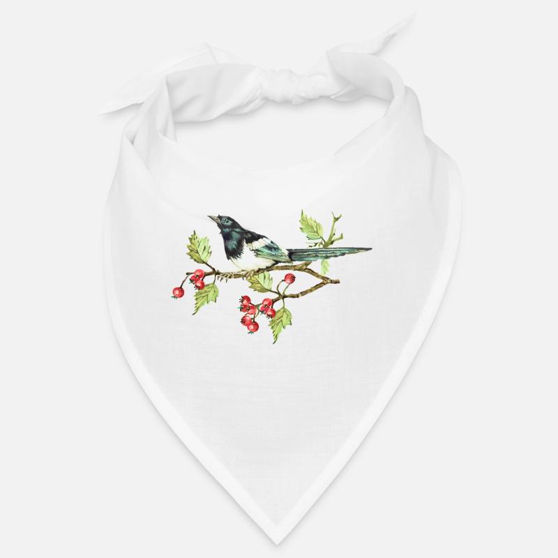 Oiseau coloré - Bandana - blanc