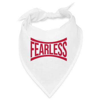fearless Text Zitat Design - Bandana - Weiß - Vorne