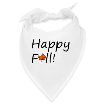Happy Fall - Bandana - Weiß - Vorne