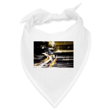 Abstrakte Lichter schwarz und gelb - Bandana - Weiß - Vorne