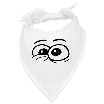 Design Comic Augen verrückt - Bandana - Weiß - Vorne
