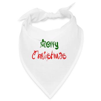 Frohe Weihnachten. Frohe Weihnachten - Bandana - Weiß - Vorne
