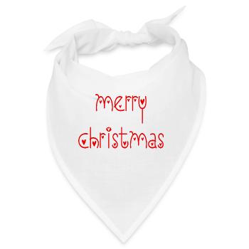 Frohe Weihnachten. Frohe Weihnachten - Bandana - Weiß - Vorne