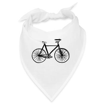 Fahrrad Gekritzel Fahrräder Radfahren Silhouette 3 - Bandana - Weiß - Vorne
