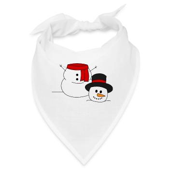 Kopfloser Schneemann - Bandana - Weiß - Vorne