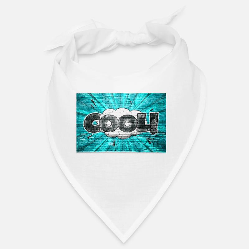 cooler Comic Style Bubble Graffiti Schriftzug auf Bric Bandana