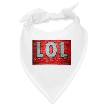 Lol Ziegelsteinmauer Graffiti - Bandana - Weiß - Vorne
