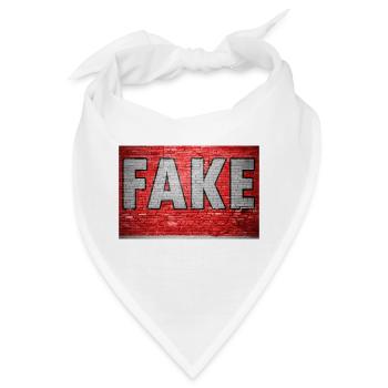 Fake Ziegelsteinmauer Graffiti - Bandana - Weiß - Vorne