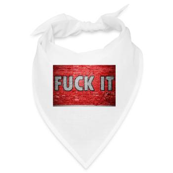Fuck It Ziegelsteinmauer Graffiti - Bandana - Weiß - Vorne