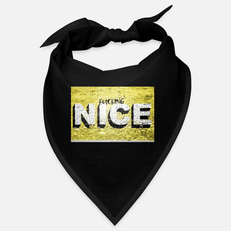 Fucking nice saying lettering Graffiti on Brick Bandana