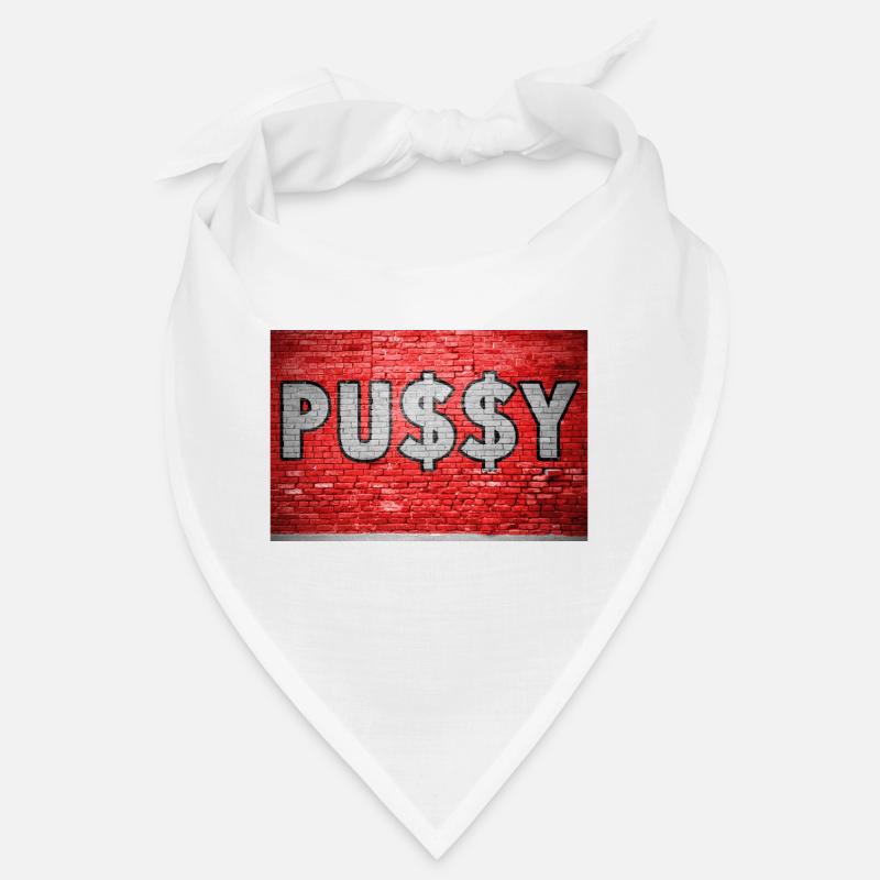 Pussy with Dollar Signs $ Brick Wall Graffit Bandana
