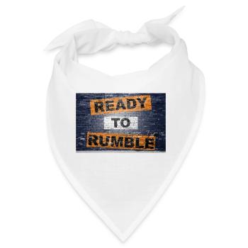Ready to Rumble mit Schriftzug Graffiti on Brick - Bandana - Weiß - Vorne