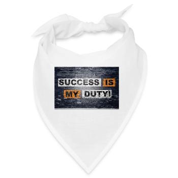 Success is my duty! saying lettering Graffiti - Bandana - Weiß - Vorne