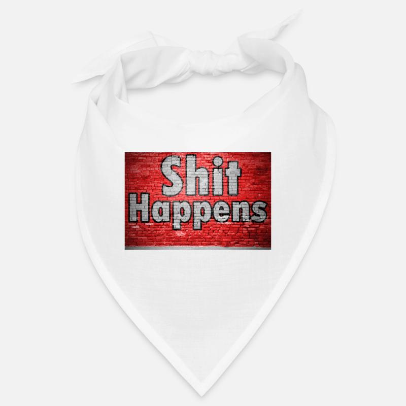 Shit Happens Ziegelsteinmauer Graffiti Bandana
