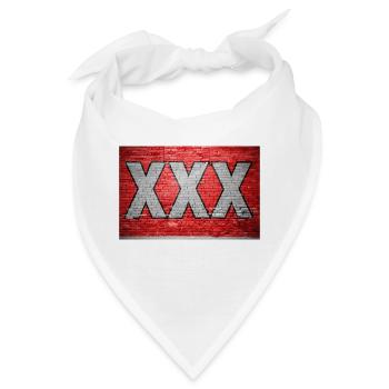 XXX Ziegelsteinmauer Graffiti - Bandana - Weiß - Vorne