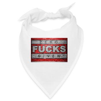Zero Fucks Given Ziegelsteinmauer Graffiti - Bandana - Weiß - Vorne