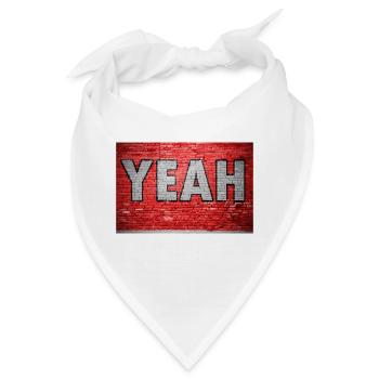 Yeah Comic Ziegelsteinmauer Graffiti - Bandana - Weiß - Vorne
