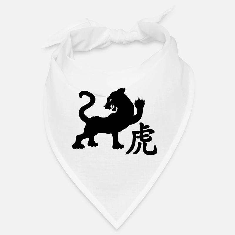 Tigre de caractère chinois avec image de tigre Bandana