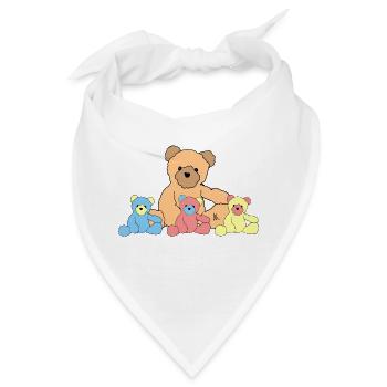 Teddybär teddy - Bandana - Weiß - Vorne