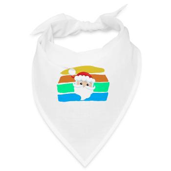 Weihnachtsmann - Bandana - Weiß - Vorne