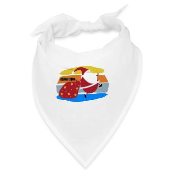 Weihnachtsmann - Bandana - Weiß - Vorne